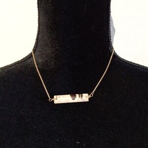 CrAve Gold chain stone necklace